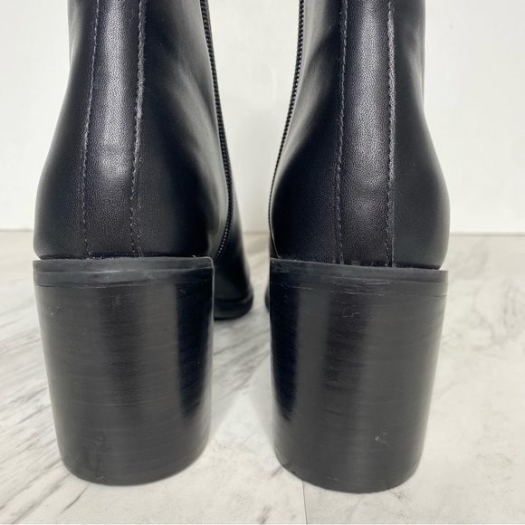 New! BP Baylee Black Faux Leather Bootie 7M - Picture 4 of 14